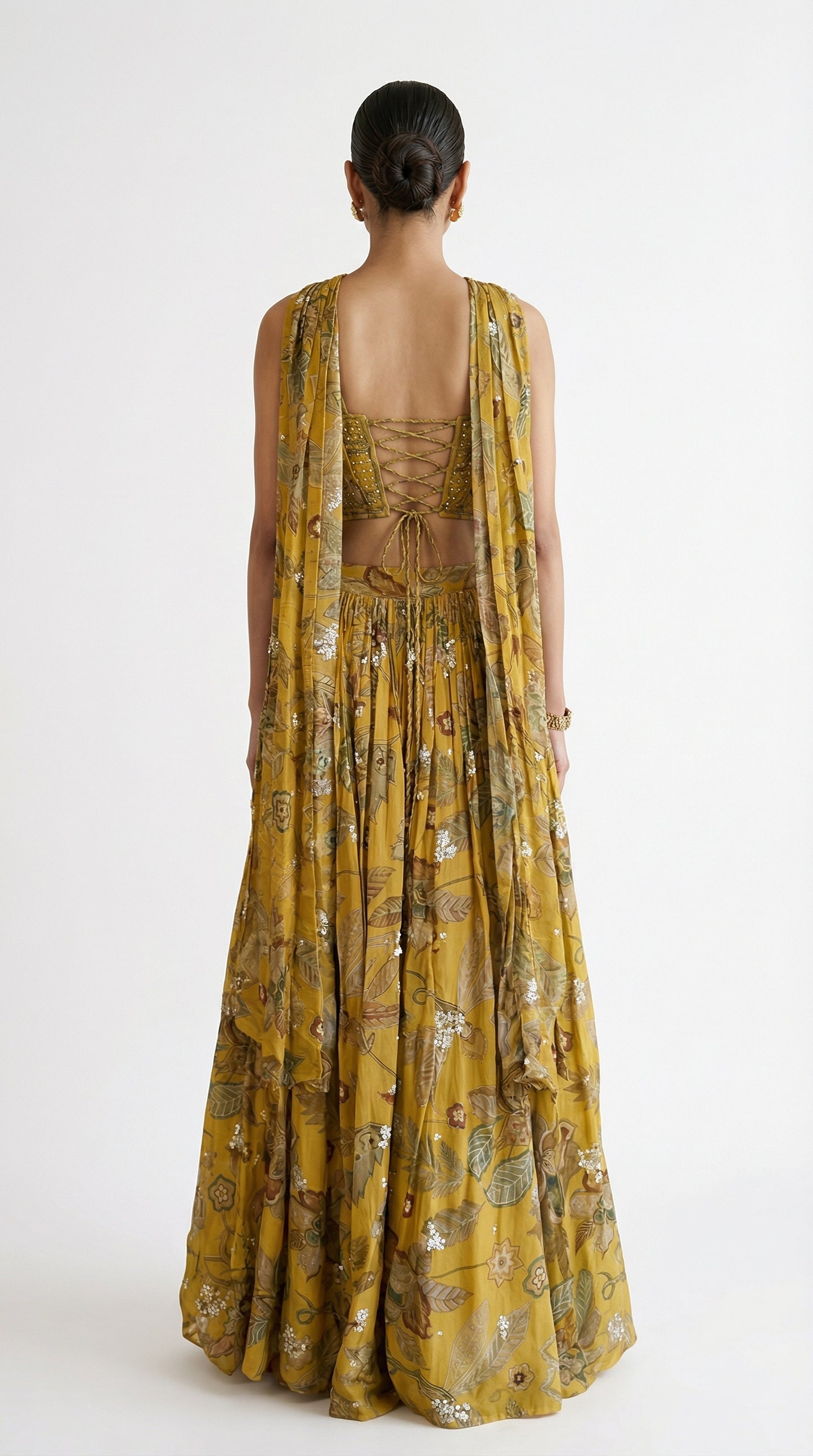 Golden Meadow Embroidered Lehenga Set